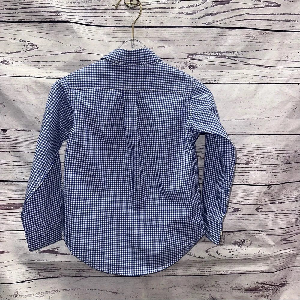 Ralph Lauren Boys Blue Gingham Shirt Size 3t